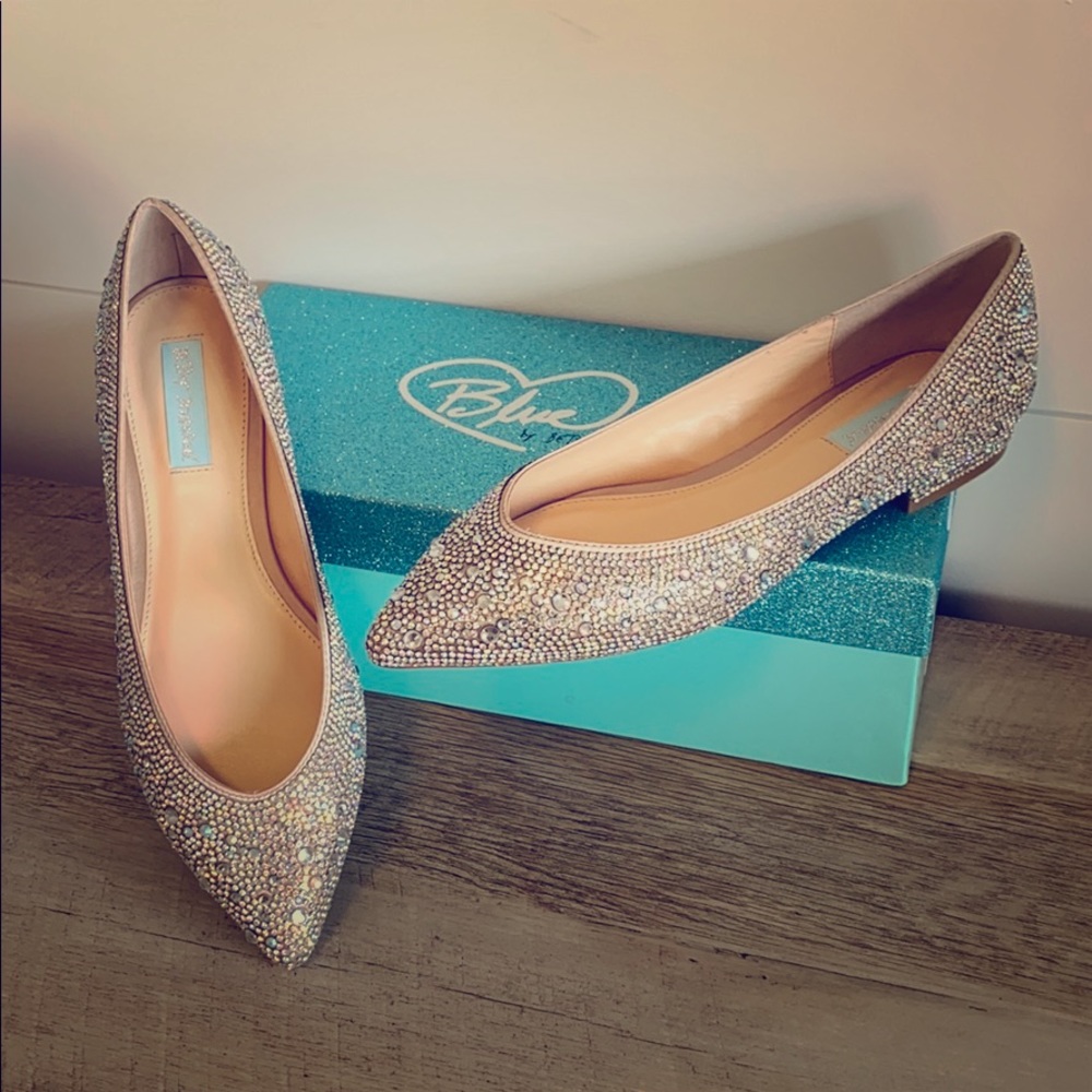 Blue by Betsey Johnson Crystal Wedding Day Flats